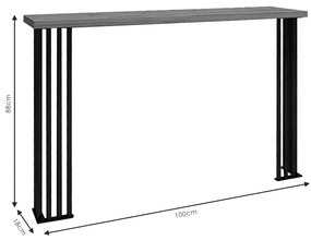 Κονσόλα Bruce pakoworld καρυδί 100x18x88εκ - 197-000148