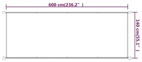 vidaXL Τέντα Κάθετη Μπλε 140 x 600 εκ. από Ύφασμα Oxford