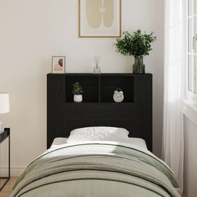 VidaXL Κεφαλάρι Ντουλάπα Μαύρη Δρυς 100x19x104.5 εκ. Φτιαγμένο από Επεξεργασμένο Ξύλο