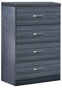 Συρταριέρα Killian pakoworld με 4 συρτάρια wenge 80x40x80εκ