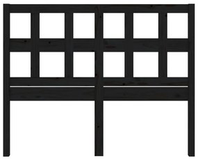 vidaXL Κεφαλάρι Κρεβατιού Μαύρο 165,5x4x100 εκ. από Μασίφ Ξύλο Πεύκου