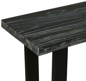 vidaXL Τραπέζι Κονσόλα Γκρι 110 x 35 x 75 εκ. από Μασίφ Ξύλο Mindi