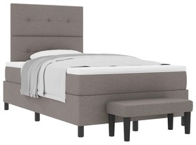 vidaXL Κρεβάτι Σπαστού Στρώματος με Στρώμα & Πάγκο 120x200 εκ. Ύφασμα