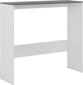 vidaXL Τραπέζι Μπαρ με 2 Επιφάνειες Λευκό / Γκρι 130 x 40 x 120 εκ.