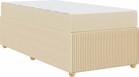 vidaXL Σκελετός Κρεβατιού Κρεμ 100 x 200 cm ύφασμα
