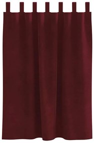 vidaXL Κουρτίνες με κουρτίνες 2 pcs Μπορντό 140 x 140 cm Βελούδο