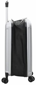 vidaXL Βαλίτσα με κλειδαριά Ασημί 34 x 23 x 55.5 εκ. ΑΒΣ Πλαστικό