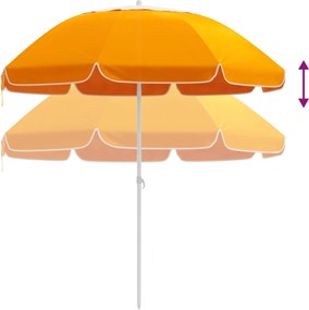 vidaXL Ομπρέλα Κήπου 240 cm 170T πολυεστέρας Πορτοκαλί