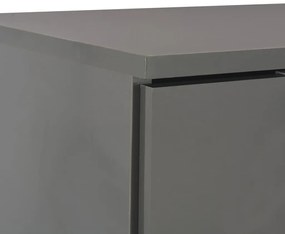 vidaXL Μπουφές Ψηλός Γυαλιστερός Γκρι 71x35x80 εκ. Επεξεργασμένο Ξύλο