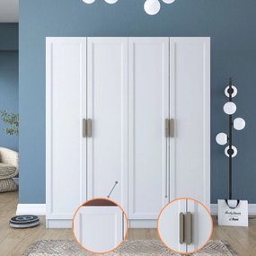 Ντουλάπα Λευκό BRIDRI 180x57.5x210