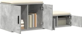 vidaXL Ντουλάπι αποθήκευσης 2 pcs Σκυρόδεμα Γκρι 127 x 41 x 40 εκ
