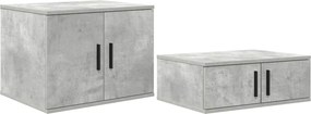 vidaXL Ντουλάπι αποθήκευσης 2 pcs Σκυρόδεμα Γκρι 108 x 41 x 40 εκ