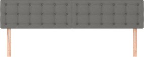 vidaXL Κεφαλάρια Σκ. Γκρι 160x5x78/88 εκ. Ύφασμα