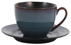 Φλυτζάνι Τσαγιού Με Πιατάκι PortoFino 25.052.16 230ml Blue Cryspo Trio Clay