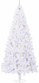 vidaXL Τεχνητό Χριστουγεννιάτικο Δέντρο Λευκό 240 cm PVC και Ατσάλι