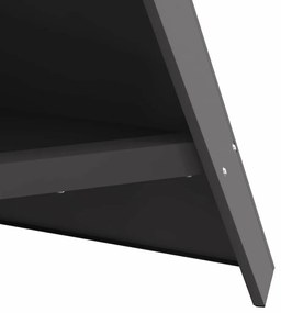 vidaXL Φωτιά Μαύρο 58 x 40 x 100 εκ. Κρύα έλαση από χάλυβα