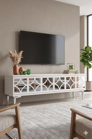 Stewehome Μοντέρνα βάση τηλεόρασης με ντουλάπι από Συνθετικό ξύλο 120x30x41 cm