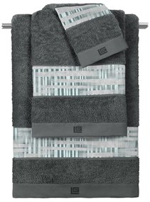Πετσέτες Μπάνιου (Σετ 3τμχ) Guy Laroche Cuba Cement - Anthracite 500gsm