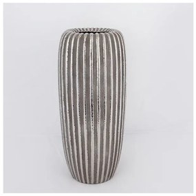 Βάζο Κεραμικό καφέ & Ασημί 17.5x17.5x39.5cm 752-20383 Estheti-752-20383-Ασημί 752-20383