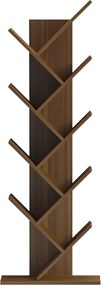 Βιβλιοθήκη Fyllo pakoworld καρυδί 50x25x141.5εκ