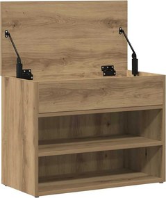 vidaXL Πάγκος Παπουτσιών τεχνίτης Δρυς 60x30x45 εκ. Επεξεργασμένο Ξύλο