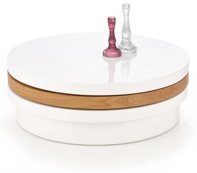 MICHELLE c. table, color: white / golden oak DIOMMI V-CH-MICHELLE-LAW-DĄB_ZŁOTY