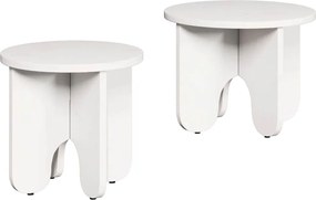 vidaXL Τραπεζάκι σαλονιού 2 pcs Λευκό Μασίφ ξύλο πεύκου