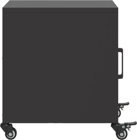 vidaXL Κομοδίνα 2 τεμ. Μαύρο 36x39x43,5 εκ. από Χάλυβα