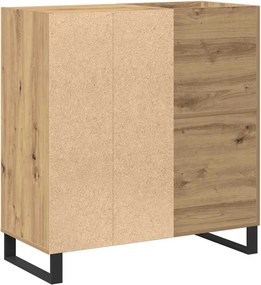 vidaXL Ντουλάπι δίσκων βινυλίου με ράφι Παλαιό ξύλο 85 x 38 x 89 εκ.