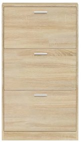 vidaXL Παπουτσοθήκη Χρώμα Δρυός 59x17x108 εκ. από Επεξεργασμένο Ξύλο