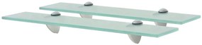 vidaXL Ράφια Τοίχου 2 τεμ. 8 χιλ. 50 x 20 εκ. Γυάλινα