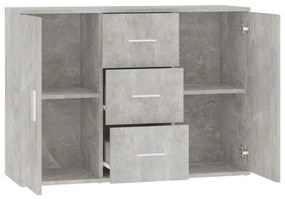 vidaXL Ντουλάπι Γκρι Σκυροδέματος 91x29,5x65 εκ. Επεξεργασμένο Ξύλο