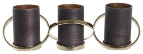 Κηροπήγιο DKD Home Decor Κρυστάλλινο Αλουμίνιο (20 x 7 x 6 cm) (52 x 15 x 16,5 cm)