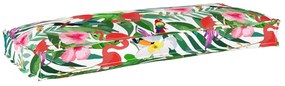 vidaXL Μαξιλάρι παλέτας για πάγκο Floral Πολύχρωμο 100 x 40 x 8 εκ