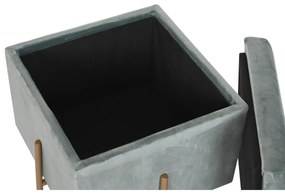 Υποπόδια DKD Home Decor Μέταλλο Τυρκουάζ πολυεστέρας (45 x 45 x 45 cm)