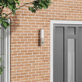 Φωτιστικό Τοίχου Για Εξωτερικούς Χώρους Ασημί 10.5 x 6 x 33 εκ