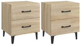 vidaXL Κομοδίνα 2 τεμ. Sonoma Δρυς 40 x 35 x 47,5 εκ.