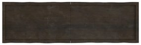 vidaXL Επιφ Τραπεζιού Αν Καφέ 180x50x(2-6)εκ.Ακατέργ. Μασίφ Ξύλο Δρυός