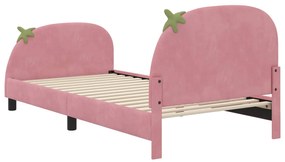 vidaXL Κρεβάτι Παιδικής Κρεβατοκάμαρας με Κεφαλάκι Ροζ 90 x 190 cm