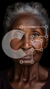 Intra Συλλεκτικό Ξύλινο Παζλ Plywood  4mm - Πορτρέτο μιας ηλικιωμένης γυναίκας Σε Ξύλινο Κουτί - Διαστάσεις Puzzle: 10x10 cm – 25 κομμάτια