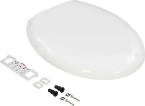 vidaXL Κάλυμμα Λεκάνης με Soft Close &amp; Quick Release Λευκό