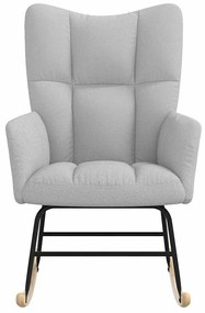 vidaXL Κουνιστή καρέκλα Cloud Grey Fabric