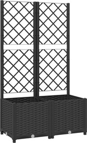 vidaXL Κήπος Μαύρο 80 x 40 x 136 cm