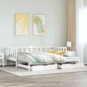 vidaXL Καναπές Κρεβάτι Συρόμενος Χωρίς Στρώμα 90x200 εκ. &amp; Συρτάρια