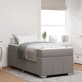 vidaXL Σκελετός Κρεβατιού με στρώμα Taupe 120 x 190 cm ύφασμα