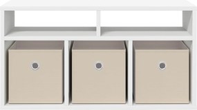 vidaXL Χαμηλό γραφείο με συρτάρι Λευκό 72 x 22,5 x 38 εκ