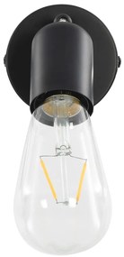 vidaXL Φωτιστικά Σποτ 2 τεμ. Μαύρα με Λαμπτήρες Filament 2W Ε27