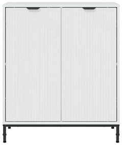 vidaXL Πλαϊνό γραφείο Γυαλιστερό λευκό 69.5 x 33 x 82 εκ.