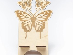 Σετ των 3 Intra απο ξύλο plywood 3mm-4mm πάχος Βάση τηλεφώνου Butterfly Δίασταση 15x15 cm INTRAFABR-66103752