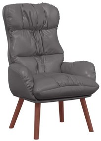vidaXL Χαλαρωτική Πολυθρόνα Γκρι 69 x 74 x 93 εκ. Τεχνητό δέρμα